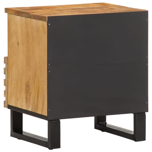vidaXL Nattbord 2 stk 40x34x46 cm grovt heltre mangotre