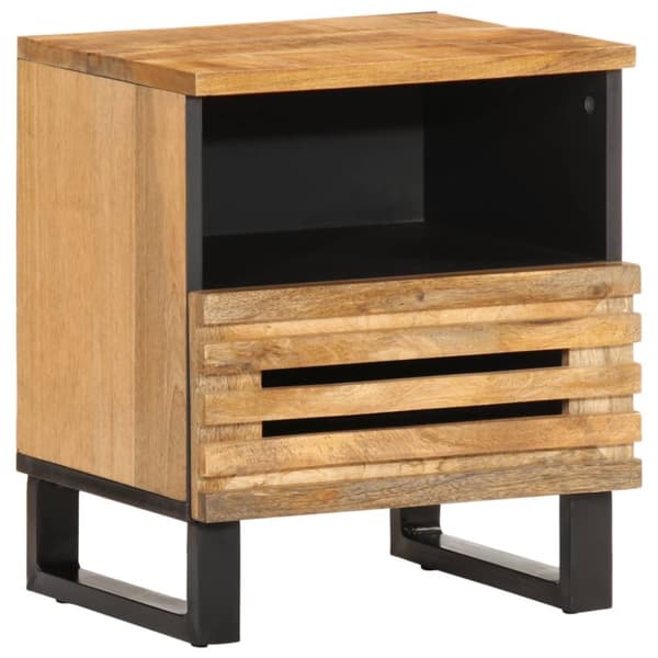 vidaXL Nattbord 2 stk 40x34x46 cm grovt heltre mangotre