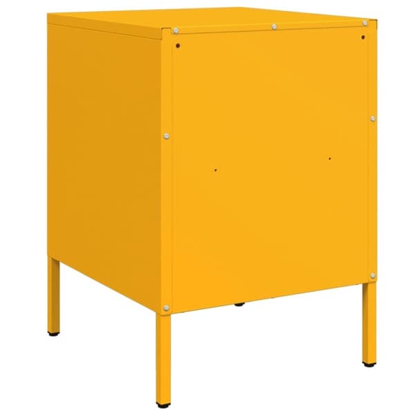 vidaXL sengebord 36x39x50,5 cm stål sennepsgul