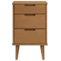 Miniatyrbilde 3 av 9: vidaXL Nattbord MOLDE brun 40x35x65 cm heltre furu