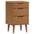 Miniatyrbilde 1 av 9: vidaXL Nattbord MOLDE brun 40x35x65 cm heltre furu