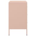 Miniatyrbild 8 av 11: vidaXL Sängbord rosa 36x39x68 cm stål