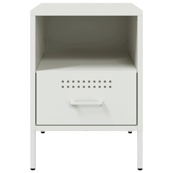 vidaXL sengeborde 2 stk. 36x39x50,5 cm stål hvid