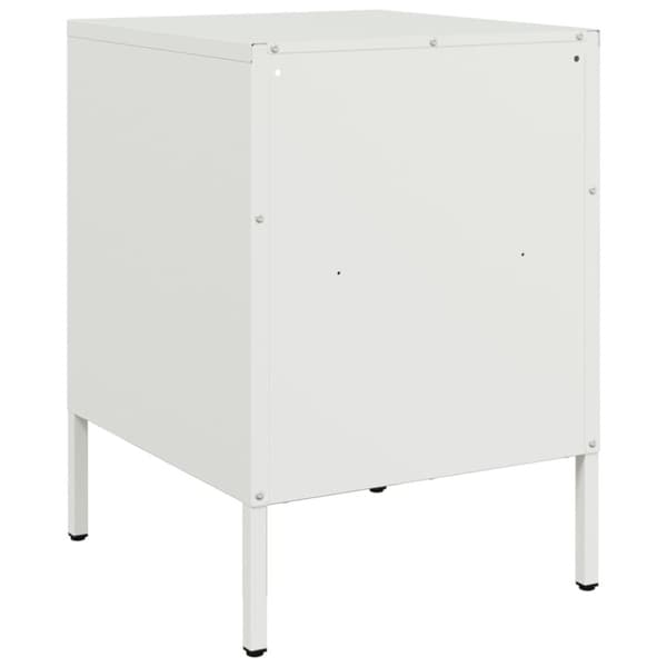 vidaXL sengeborde 2 stk. 36x39x50,5 cm stål hvid