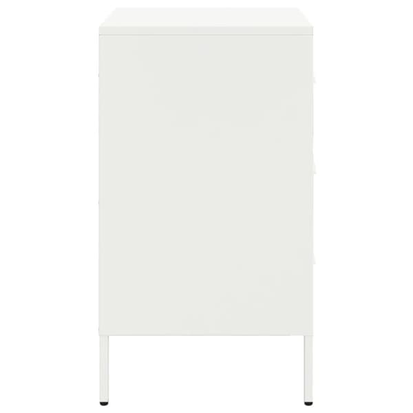 vidaXL sengebord 36x39x68 cm stål hvid