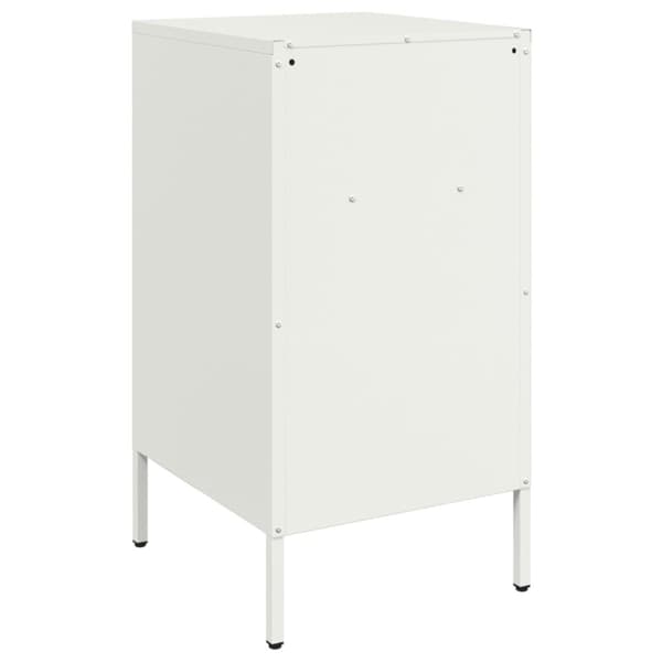 vidaXL sengebord 36x39x68 cm stål hvid