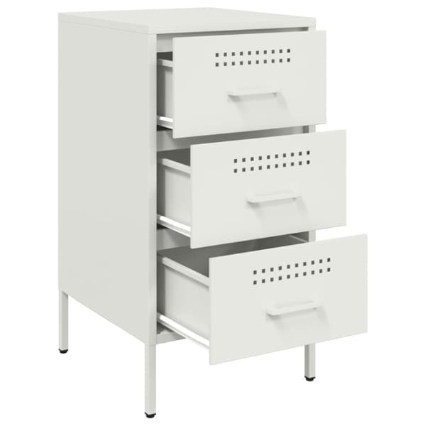vidaXL sengebord 36x39x68 cm stål hvid