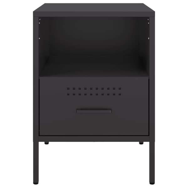 vidaXL Yöpöydät 2 kpl musta 36x39x50,5 cm teräs