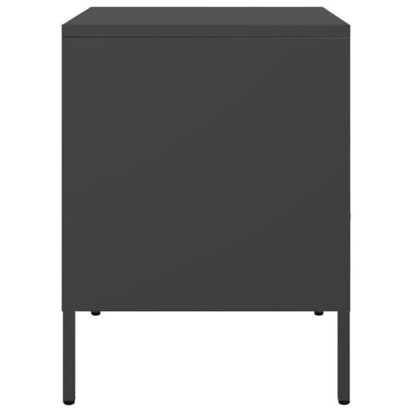 vidaXL Yöpöydät 2 kpl musta 36x39x50,5 cm teräs
