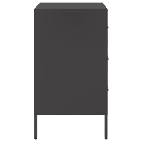 vidaXL sengebord 36x39x68 cm stål sort