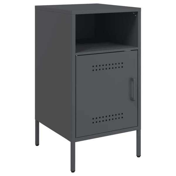 vidaXL Nattbord 2 stk antrasitt 36x39x68 cm stål