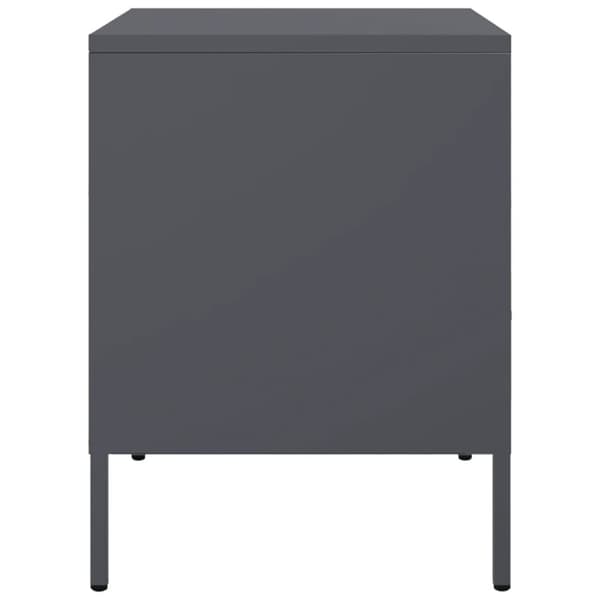 vidaXL sengeborde 2 stk. 36x39x50,5 cm stål antracitgrå