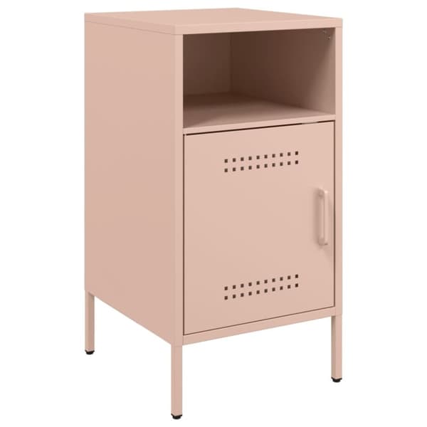 vidaXL Yöpöydät 2 kpl pinkki 36x39x68 cm teräs