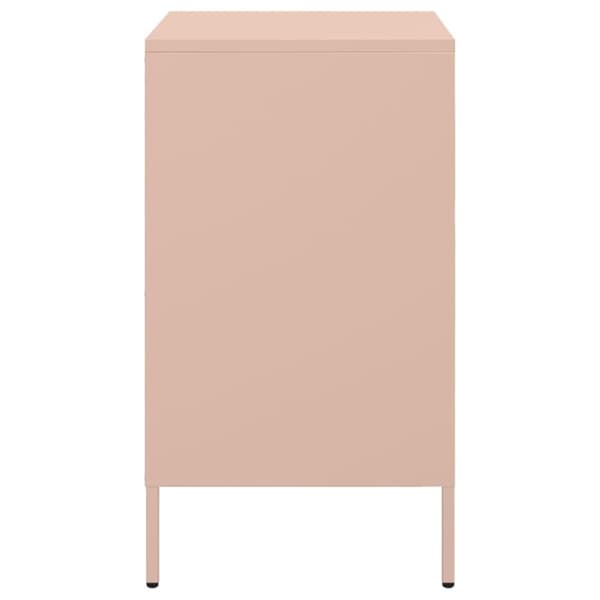 vidaXL Yöpöydät 2 kpl pinkki 36x39x68 cm teräs
