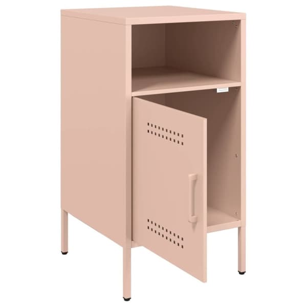 vidaXL Yöpöydät 2 kpl pinkki 36x39x68 cm teräs