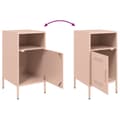 Pikkukuva 11 / 11: vidaXL Yöpöydät 2 kpl pinkki 36x39x68 cm teräs