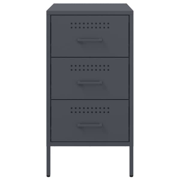 vidaXL sengeborde 2 stk. 36x39x68 cm stål antracitgrå
