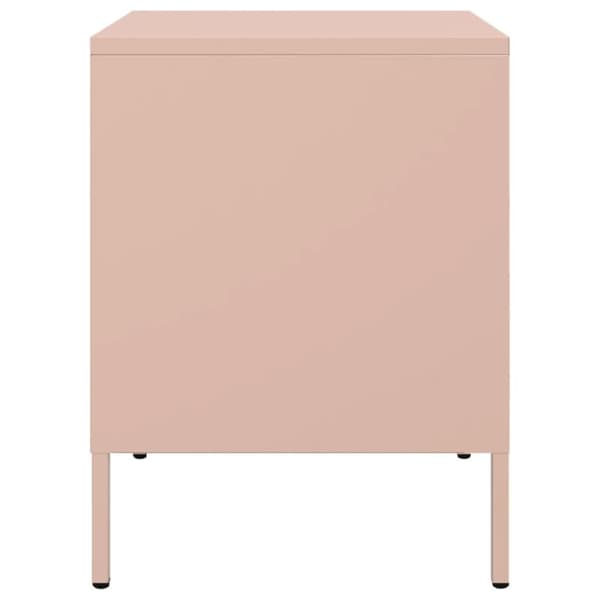 vidaXL Sängskåp rosa 36x39x50,5 cm stål