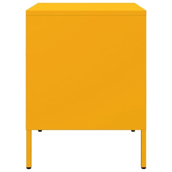 vidaXL Yöpöydät 2 kpl sinapinkeltainen 36x39x50,5 cm teräs