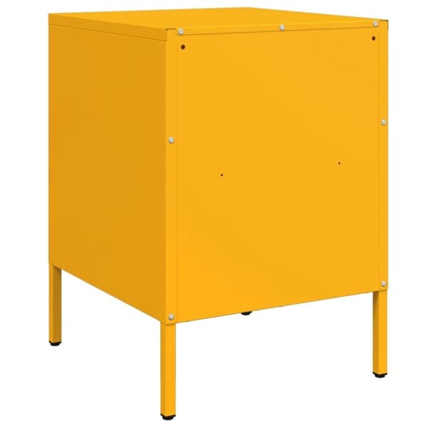 vidaXL Yöpöydät 2 kpl sinapinkeltainen 36x39x50,5 cm teräs