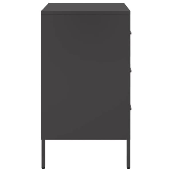vidaXL Yöpöydät 2 kpl musta 36x39x68 cm teräs