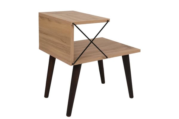 Chic Home Cristen yöpöytä L50xS40xK55 cm, ruskea/tummanruskea