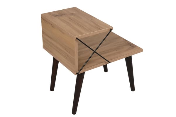 Chic Home Cristen yöpöytä L50xS40xK55 cm, ruskea/tummanruskea