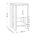 Pikkukuva 5 / 5: Chic Home Elma yöpöytä L30xS30xK55 cm, antrasiitti