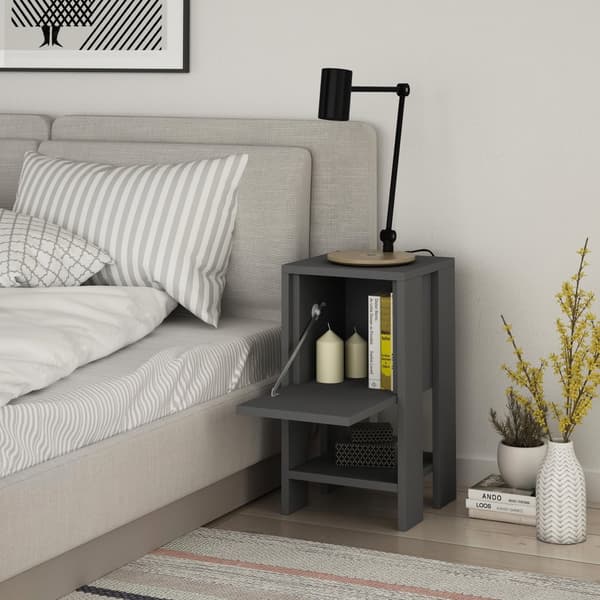 Chic Home Elma yöpöytä L30xS30xK55 cm, antrasiitti