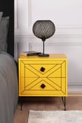 Pikkukuva 1 / 9: Chic Home Luona yöpöytä laatikoilla L50xS40xK55 cm, keltainen