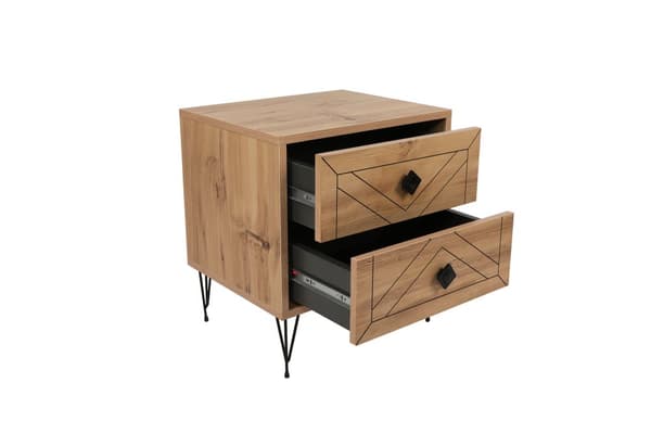 Chic Home Luona yöpöytä laatikoilla L50xS40xK55 cm, ruskea