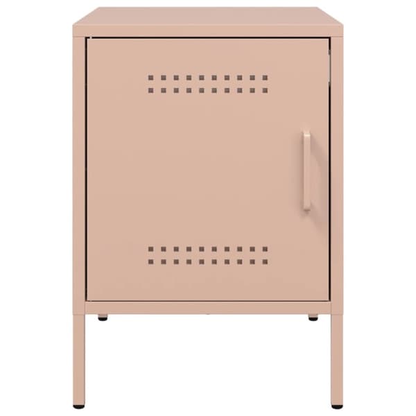 vidaXL Nattbord 2 stk rosa 36x39x50,5 cm stål