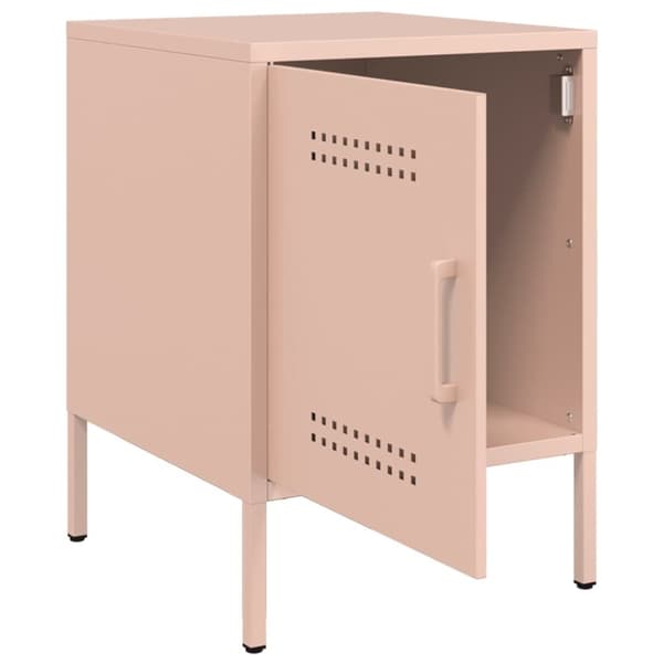 vidaXL Nattbord 2 stk rosa 36x39x50,5 cm stål