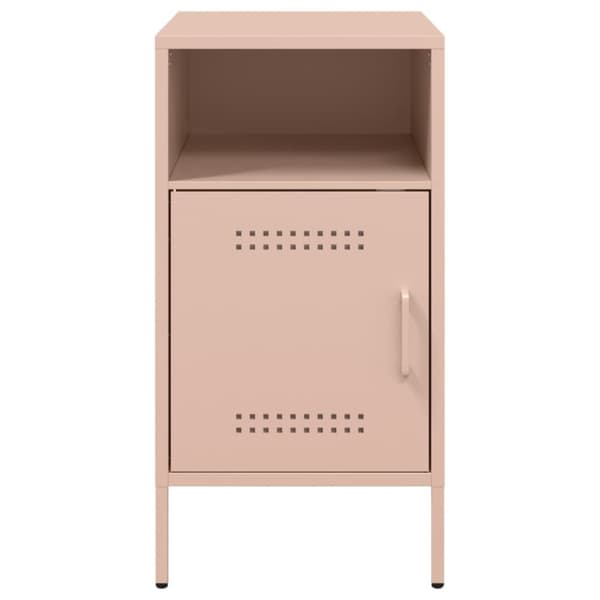vidaXL Nattbord rosa 36x39x68 cm stål