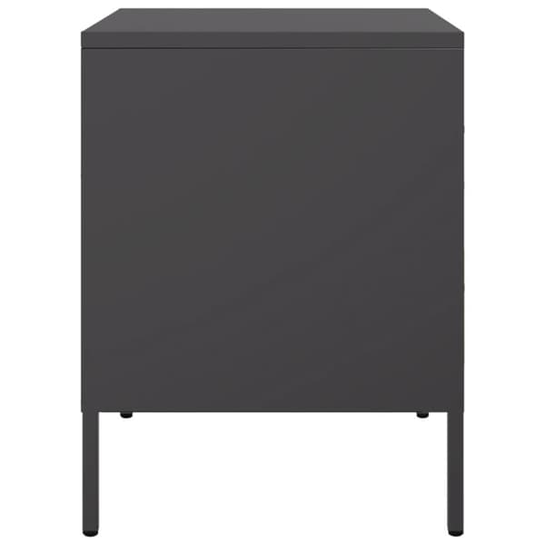 vidaXL Yöpöydät 2 kpl musta 36x39x50,5 cm teräs