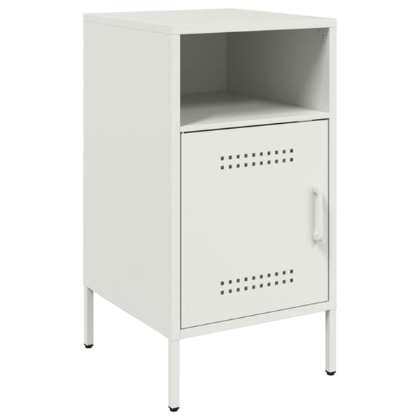 vidaXL sengebord 36x39x68 cm stål hvid