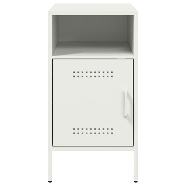 vidaXL sengebord 36x39x68 cm stål hvid