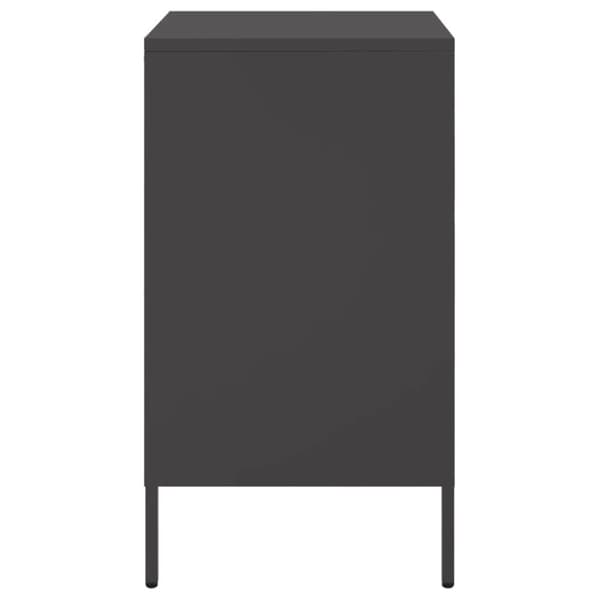 vidaXL Nattbord svart 36x39x68 cm stål