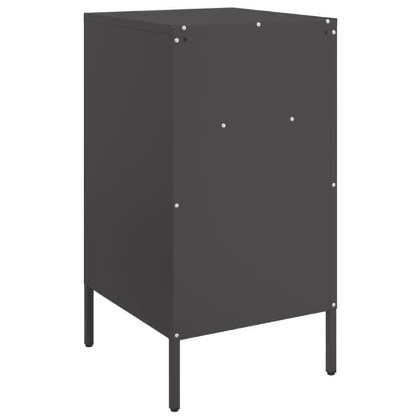 vidaXL Nattbord svart 36x39x68 cm stål