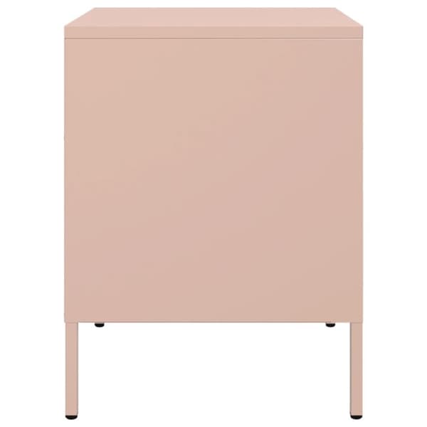 vidaXL Yöpöydät 2 kpl pinkki 36x39x50,5 cm teräs