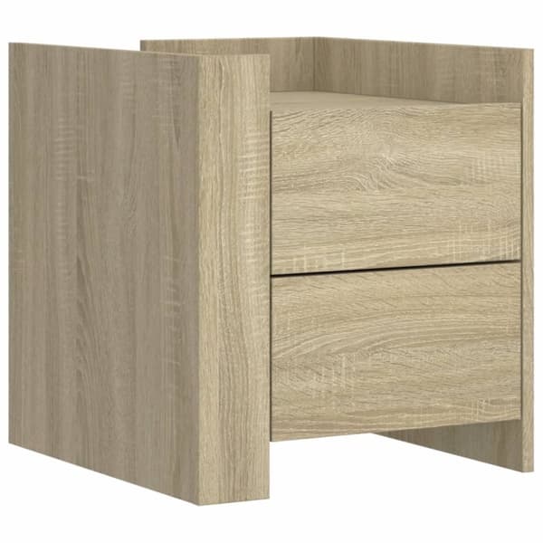vidaXL Nattbord 2 stk sonoma eik 45x50x50 cm konstruert tre