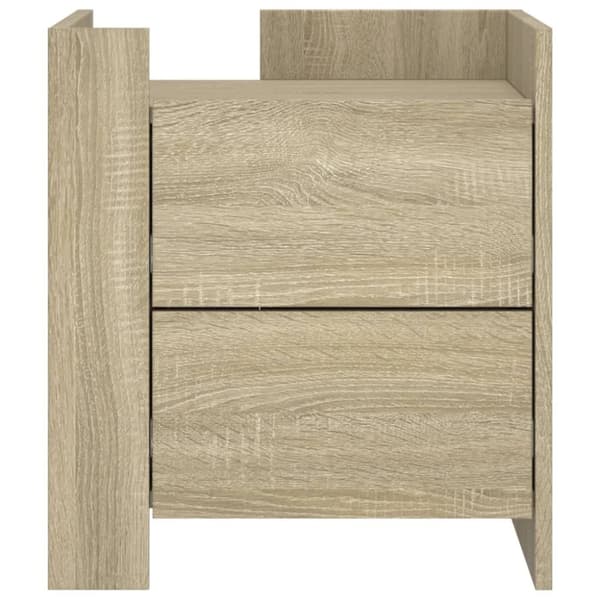 vidaXL Nattbord 2 stk sonoma eik 45x50x50 cm konstruert tre