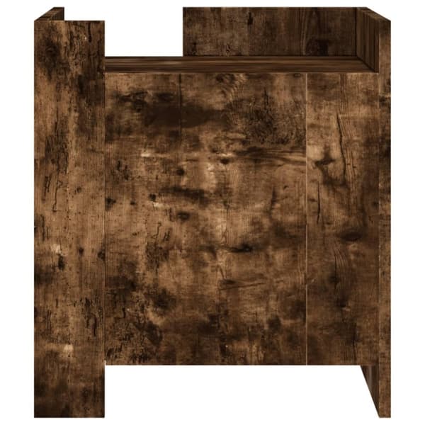 vidaXL Nattbord røkt eik 45x50x50 cm konstruert tre