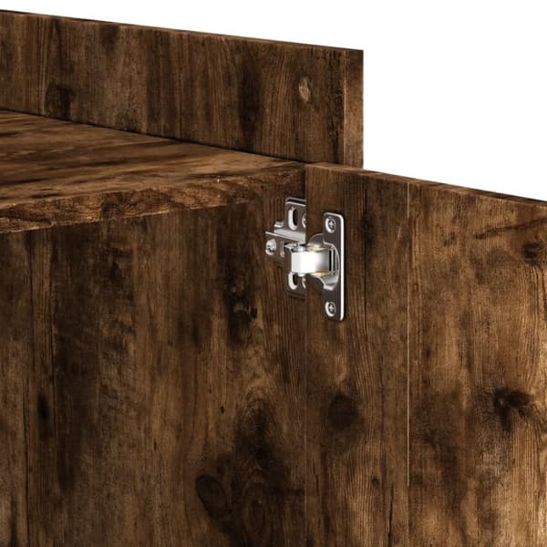 vidaXL Nattbord røkt eik 45x50x50 cm konstruert tre
