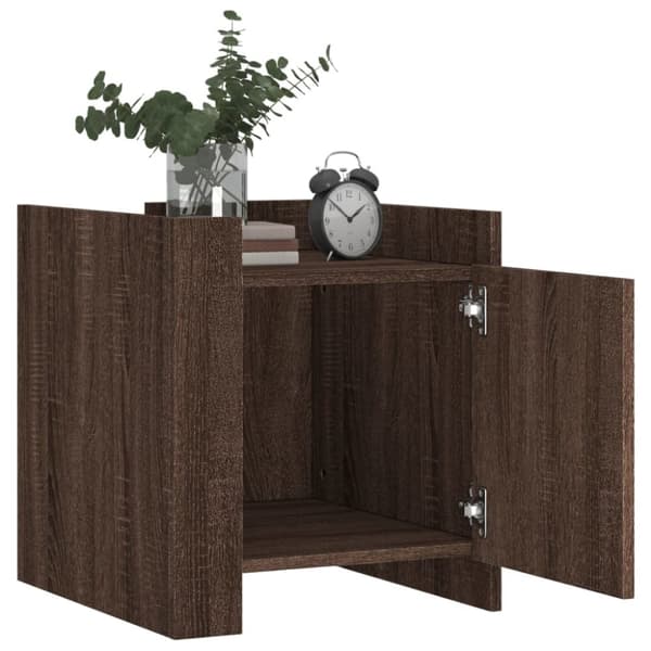 vidaXL Nattbord brun eik 45x50x50 cm konstruert tre