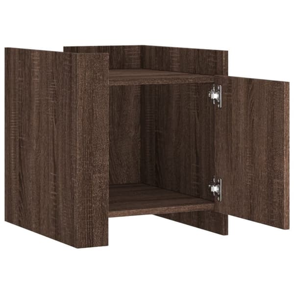 vidaXL Nattbord brun eik 45x50x50 cm konstruert tre