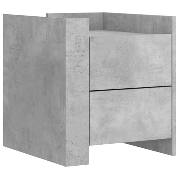 vidaXL Nattbord betonggrå 45x50x50 cm konstruert tre