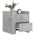 Miniatyrbilde 4 av 11: vidaXL Nattbord betonggrå 45x50x50 cm konstruert tre