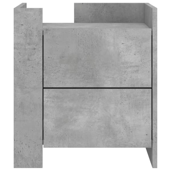 vidaXL Nattbord betonggrå 45x50x50 cm konstruert tre