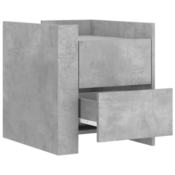 vidaXL Nattbord betonggrå 45x50x50 cm konstruert tre